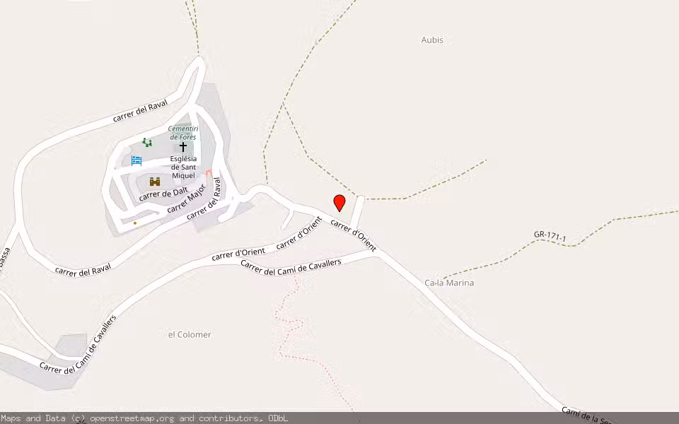 Mapa de Subasta Inmueble (Finca rústica) en Fores, Tarragona