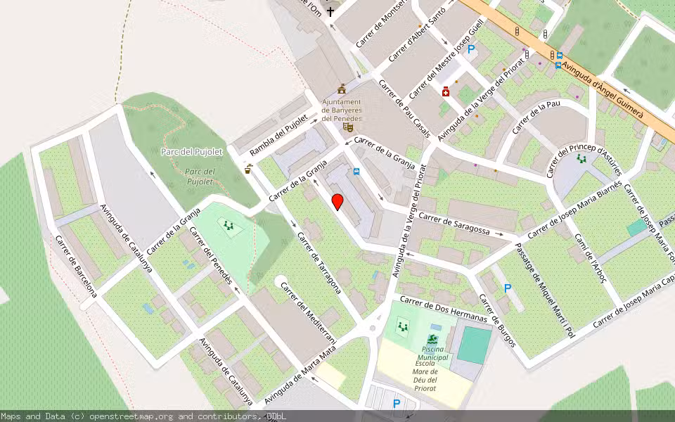 Mapa de Subasta Inmueble (Vivienda) en Banyeres Del Penedès, Tarragona