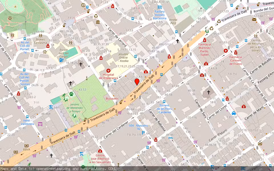 Mapa de Subasta Inmueble (Local comercial) en Barcelona