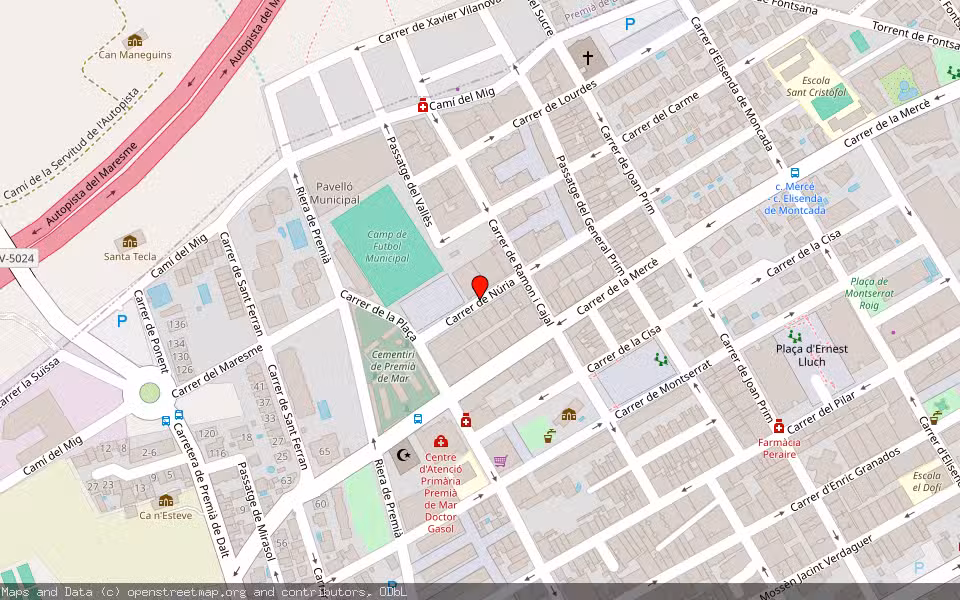 Mapa de Subasta Inmueble (Vivienda) en Premià De Mar, Barcelona