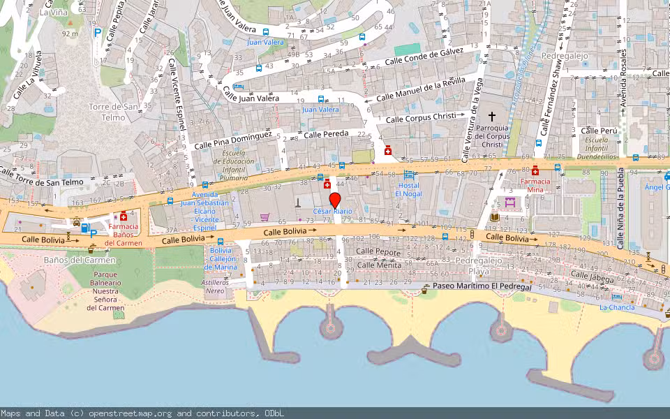 Mapa de Subasta Inmueble (Garaje) en Málaga