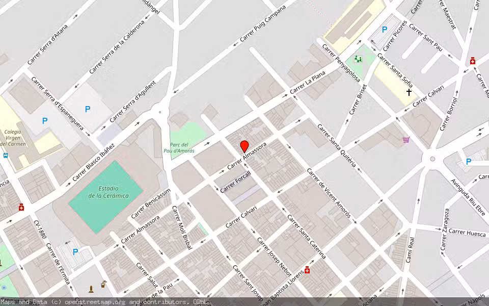 Mapa de Subasta Inmueble (Garaje) en Almassora, Castellón/Castelló