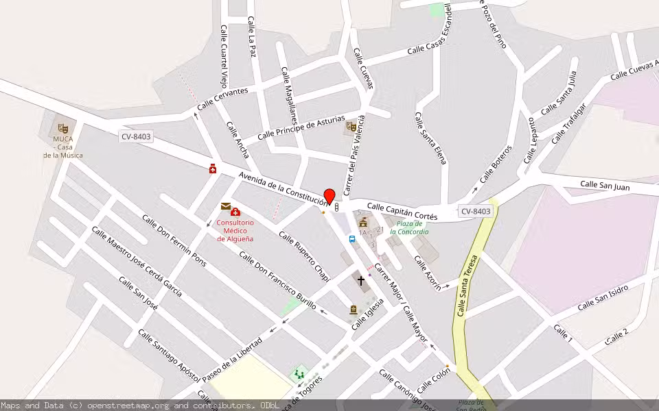 Mapa de Subasta Inmueble (Local comercial) en Algueña, Alicante/Alacant