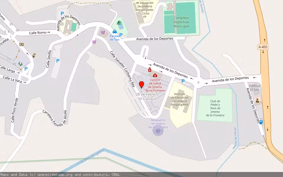 Mapa de Subasta Inmueble (Vivienda) en Jimena De La Frontera, Cádiz