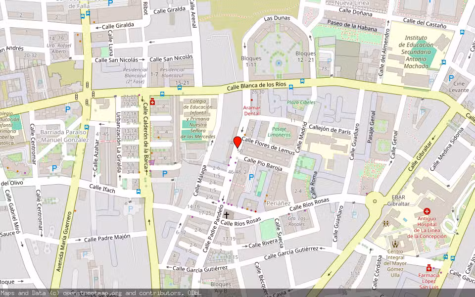 Mapa de Subasta Inmueble (Vivienda) en Linea De La Concepcion (la), Cádiz