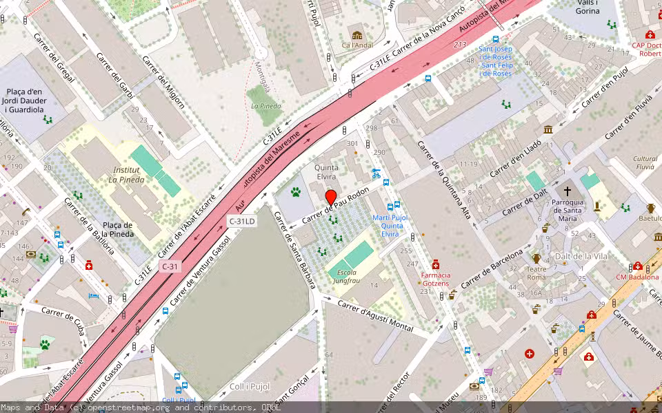 Mapa de Subasta Inmueble (Trastero) en Badalona, Barcelona