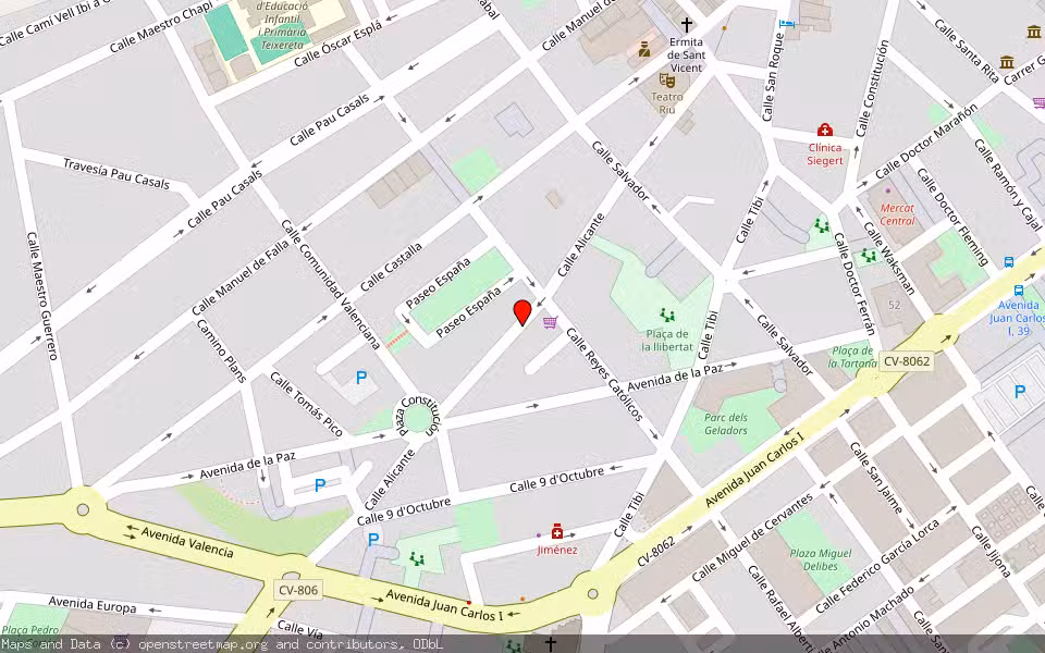 Mapa de Subasta Inmueble (Garaje) en Ibi, Alicante/Alacant