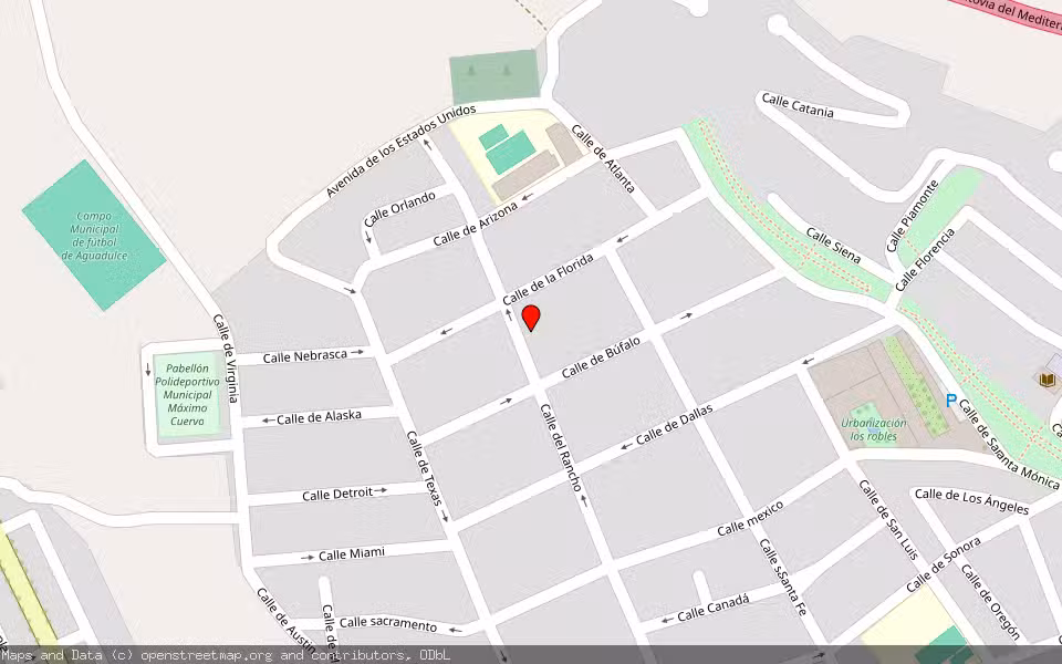 Mapa de Subasta Inmueble (Vivienda) en Aguadulce, Almería