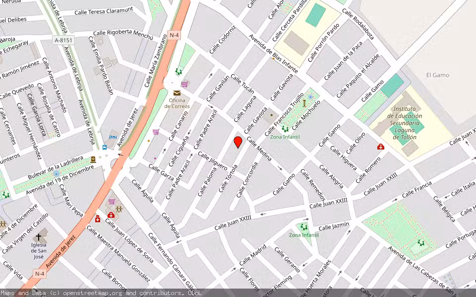 Mapa de Subasta Inmueble (Vivienda) en El Cuervo De Sevilla, Sevilla