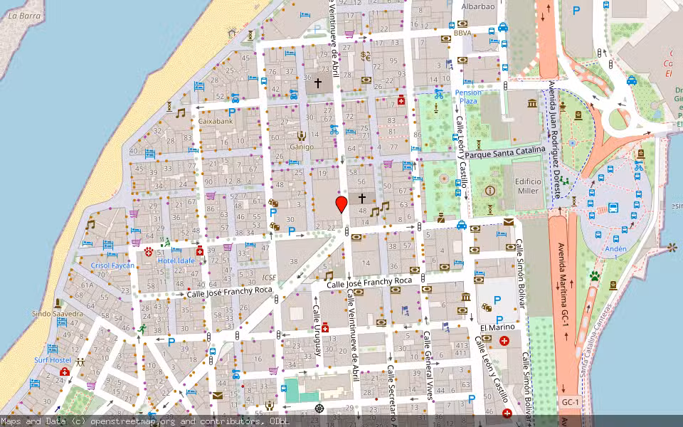Mapa de Subasta Inmueble (Local comercial) en Las Palmas De Gran Canaria, Las Palmas