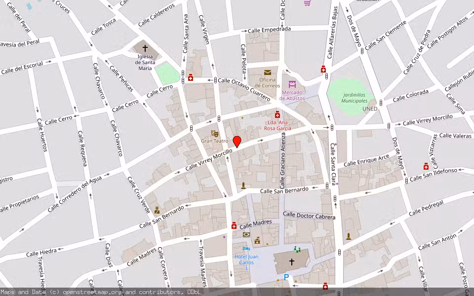 Mapa de Subasta Inmueble (Vivienda) en Villarrobledo, Albacete