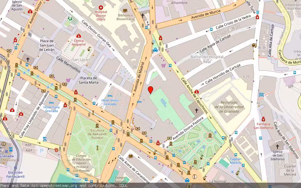 Mapa de Subasta Inmueble (Local comercial) en Granada