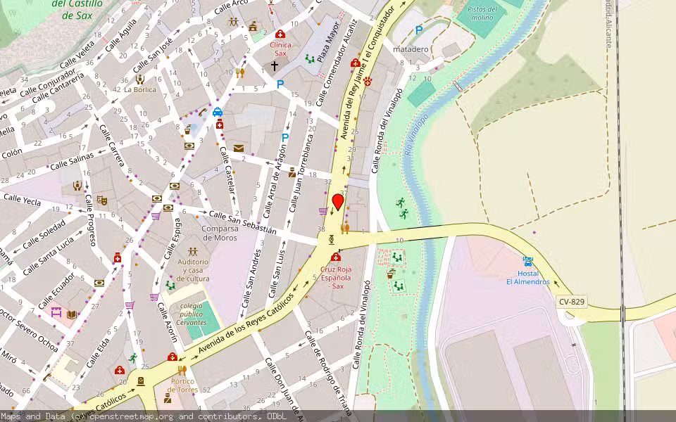 Mapa de Subasta Inmueble (Garaje) en Sax, Alicante/Alacant