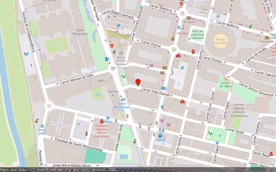 Mapa de Subasta Inmueble (Local comercial) en Tarragona