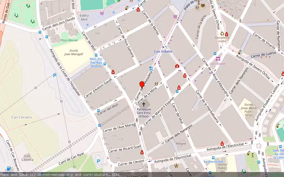 Mapa de Subasta Inmueble (Vivienda) en Esplugues De Llobregat, Barcelona