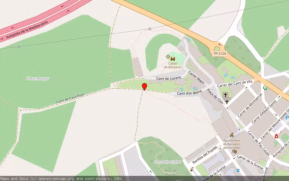 Mapa de Subasta Inmueble (Solar) en Banyeres Del Penedès, Tarragona