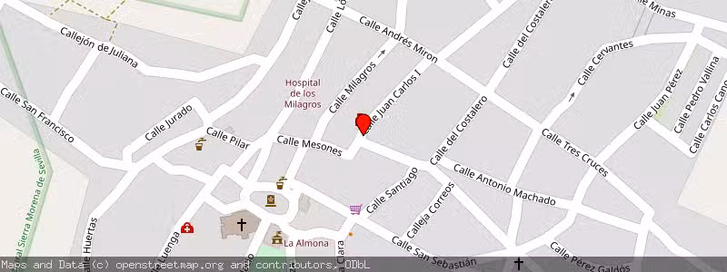 Mapa de Subasta de Inmueble (Vivienda) en Santomera, Sevilla 