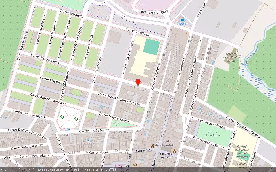 Mapa de Subasta Inmueble (Vivienda) en La Pobla Llarga, Valencia/València