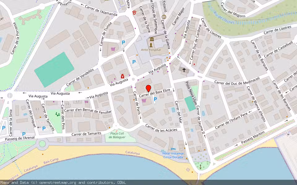 Mapa de Subasta Inmueble (Local comercial) en Vandellos I L'hospitalet De L'infant, Tarragona