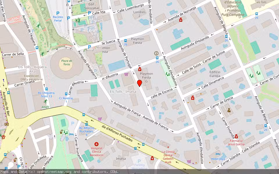 Mapa de Subasta Inmueble (Vivienda) en Benidorm, Alicante/Alacant