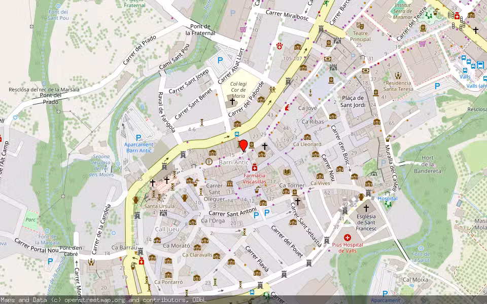 Mapa de Subasta Inmueble (Garaje) en Valls, Tarragona