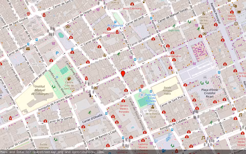 Mapa de Subasta Inmueble (Vivienda) en Vilanova I La Geltrú, Barcelona