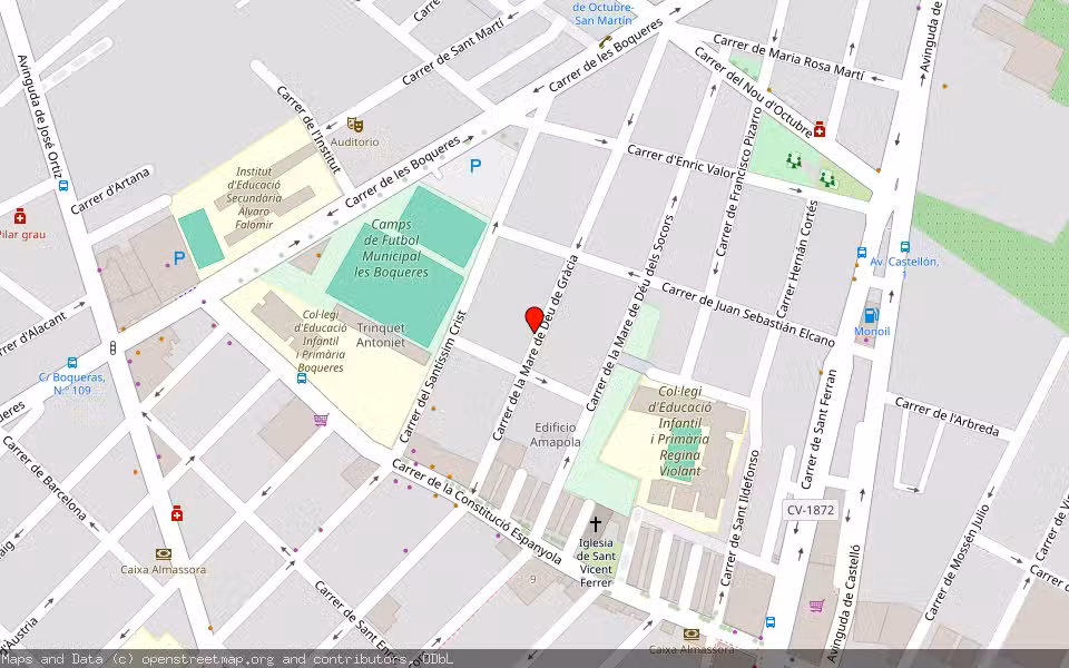 Mapa de Subasta Inmueble (Vivienda) en Almazora, Castellón/Castelló