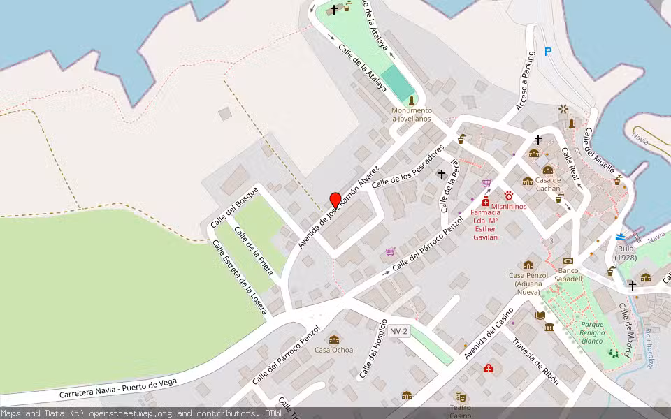 Mapa de Subasta Inmueble (Garaje) en Navia, Asturias