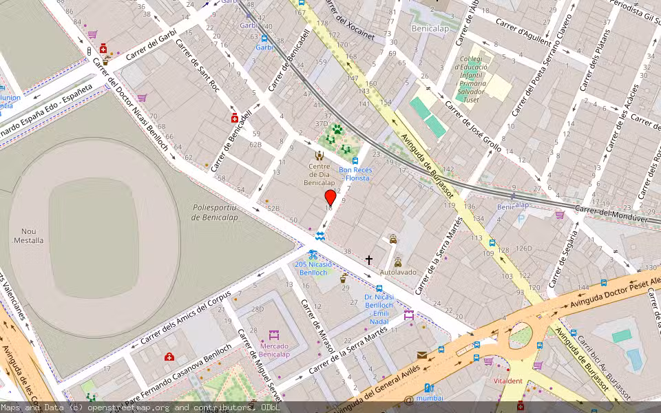 Mapa de Subasta Inmueble (Vivienda) en Valencia, Valencia/València