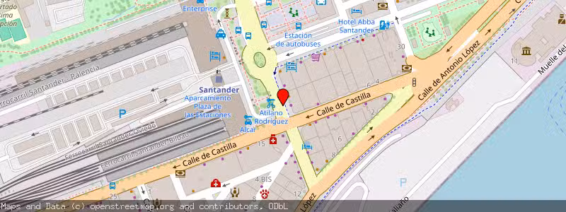 Mapa de Subasta de Inmueble (Local comercial) en Santander, Cantabria 