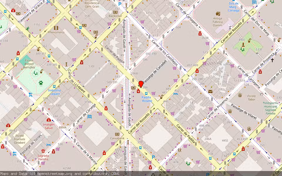 Mapa de Subasta Inmueble (Local comercial) en Barcelona