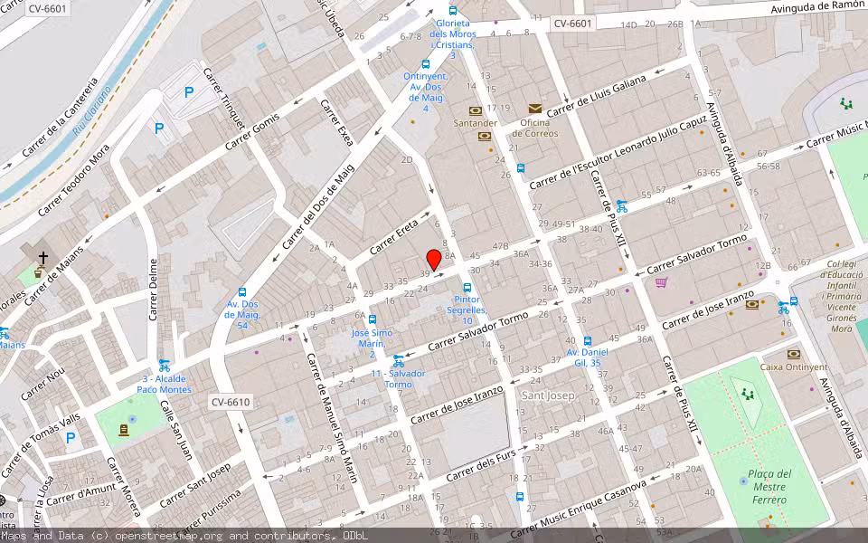 Mapa de Subasta Inmueble (Vivienda) en Ontinyent, Valencia/València