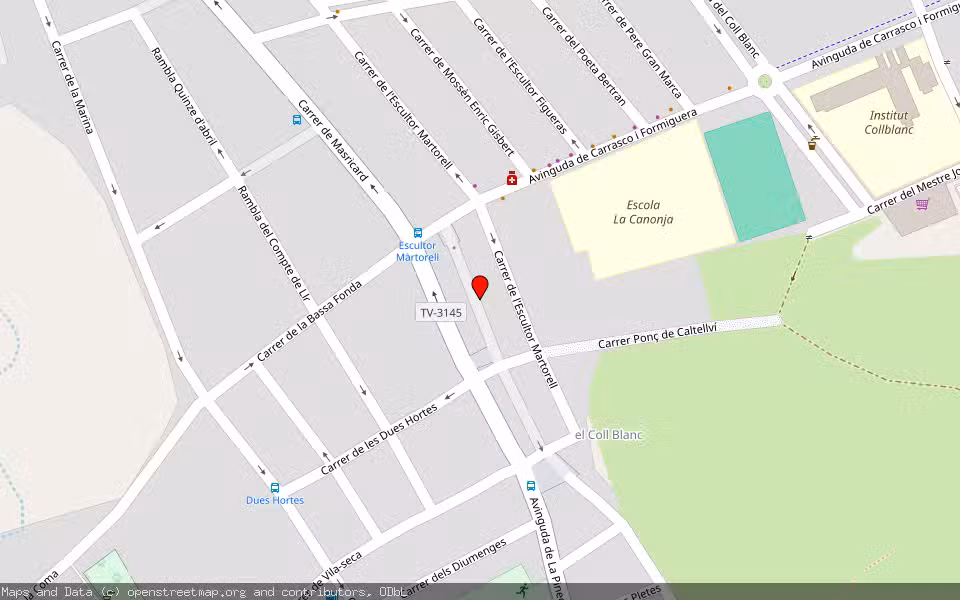 Mapa de Subasta Inmueble (Garaje) en La Canonja, Tarragona