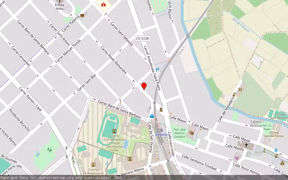 Mapa de Subasta Inmueble (Vivienda) en Godella, Valencia/València