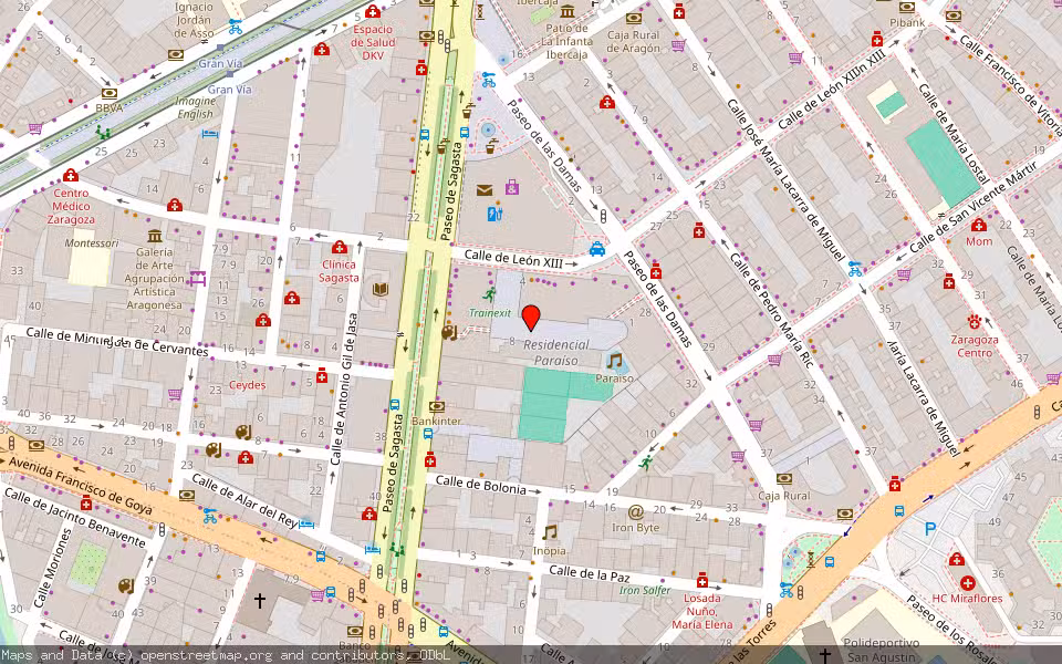Mapa de Subasta Inmueble (Garaje) en Zaragoza