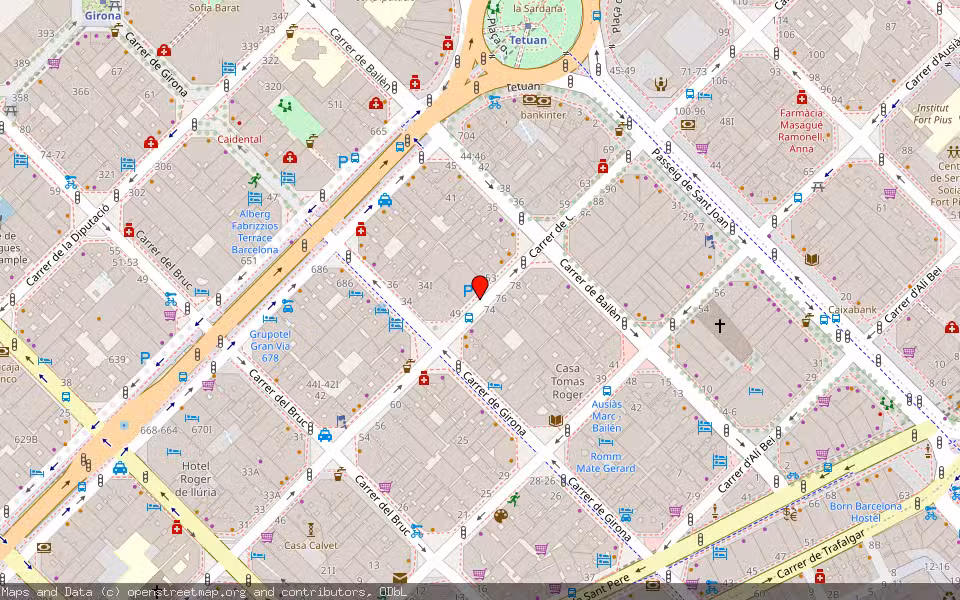 Mapa de Subasta Inmueble (Garaje) en Barcelona