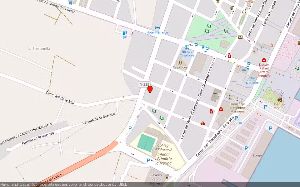 Mapa de Subasta Inmueble (Vivienda) en Grao Castellon, Castellón/Castelló