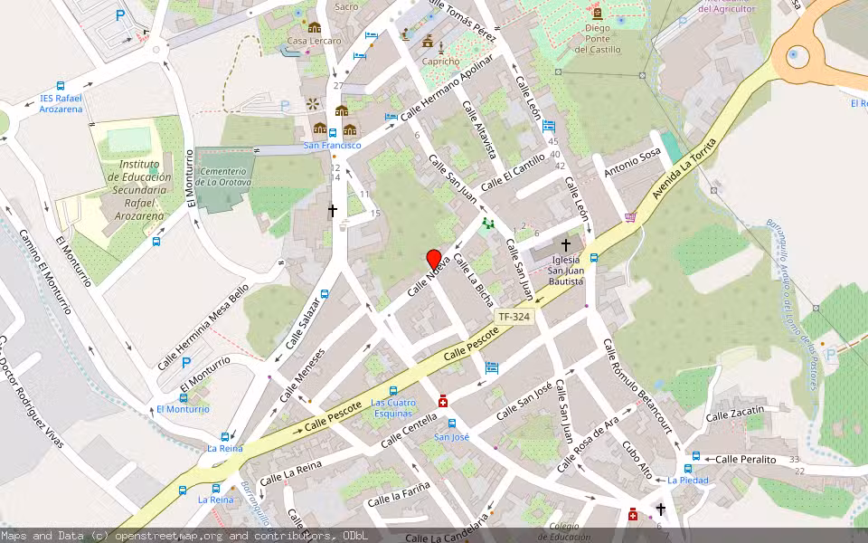 Mapa de Subasta Inmueble (Garaje) en Orotava (la), Santa Cruz de Tenerife