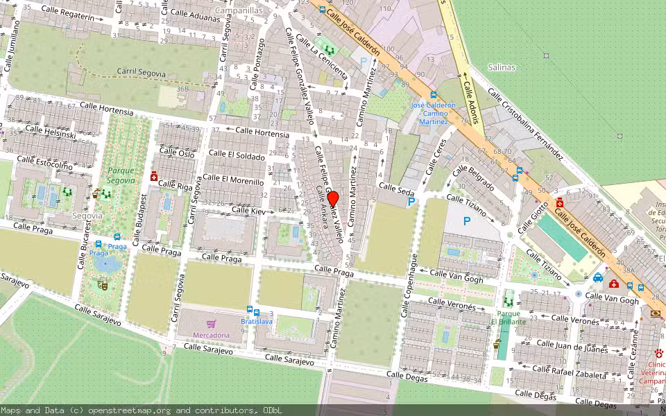 Mapa de Subasta Inmueble (Vivienda) en Málaga