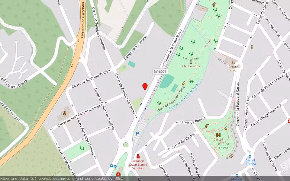 Mapa de Subasta Inmueble (Vivienda) en Avenida Costa Brava N.º 108 1º 1ª De Malgrat De Mar, Barcelona