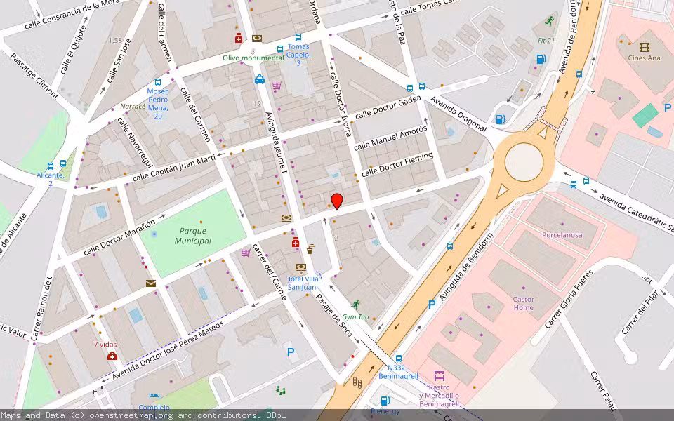 Mapa de Subasta Inmueble (Vivienda) en San Juan De Alicante, Alicante/Alacant