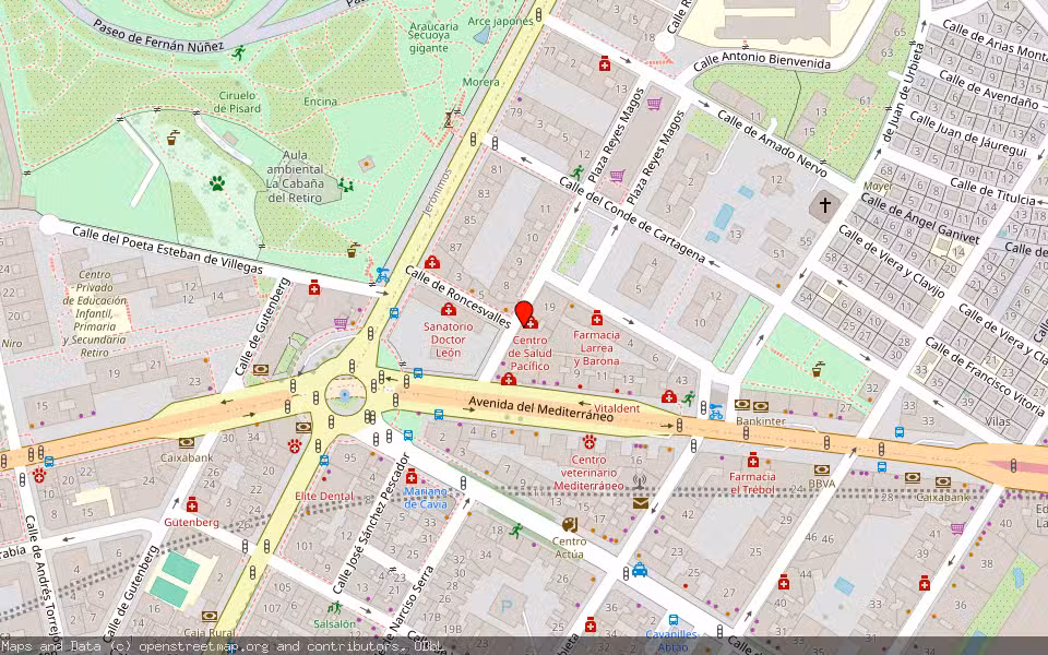 Mapa de Subasta Inmueble (Garaje) en Madrid