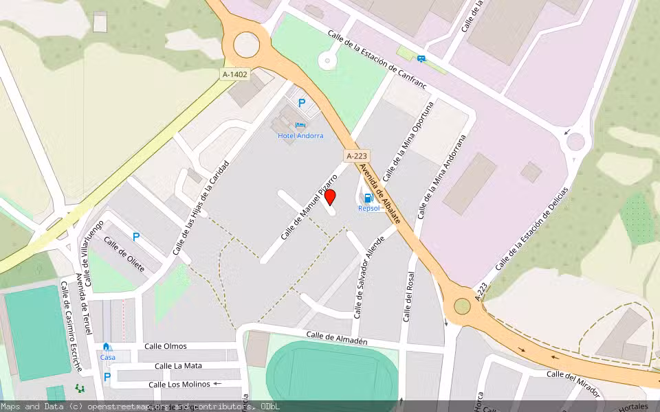 Mapa de Subasta Inmueble (Local comercial) en Andorra, Teruel