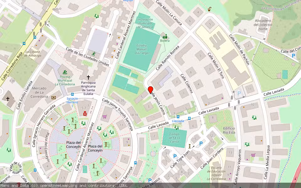 Mapa de Subasta Inmueble (Vivienda) en Oviedo, Asturias