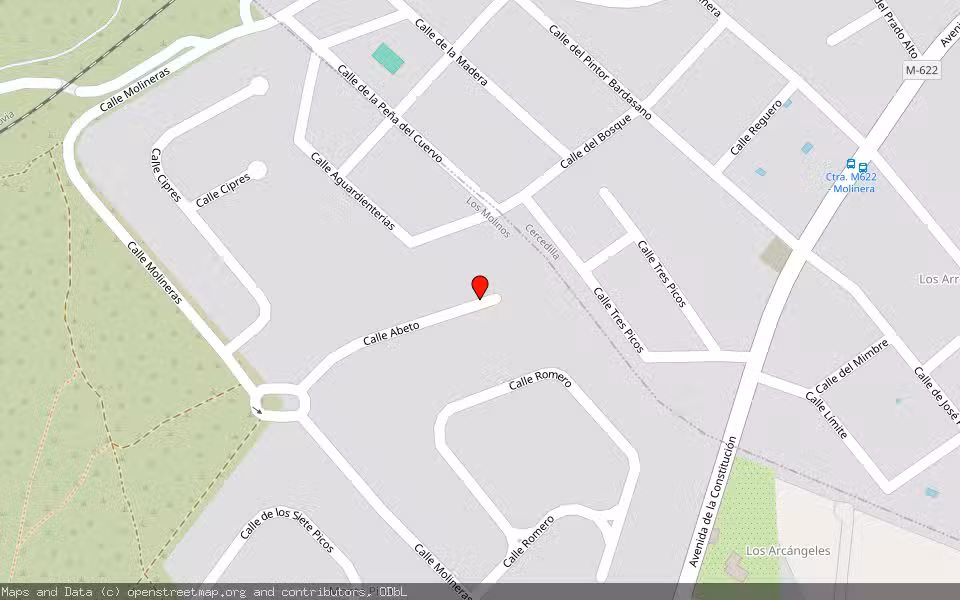 Mapa de Subasta Inmueble (Vivienda) en Los Molinos, Madrid