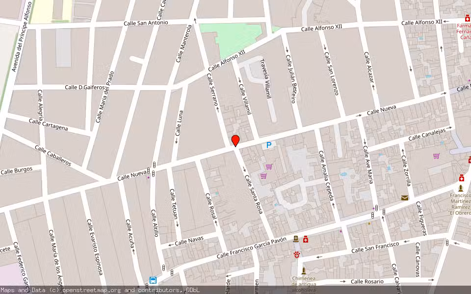 Mapa de Subasta Inmueble (Local comercial) en Tomelloso, Ciudad Real