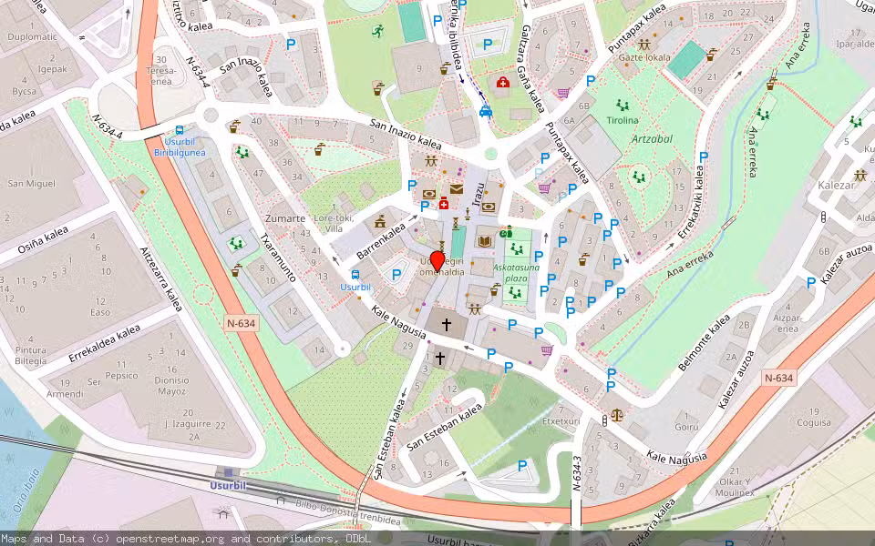 Mapa de Subasta Inmueble (Vivienda) en Usurbil, Gipuzkoa