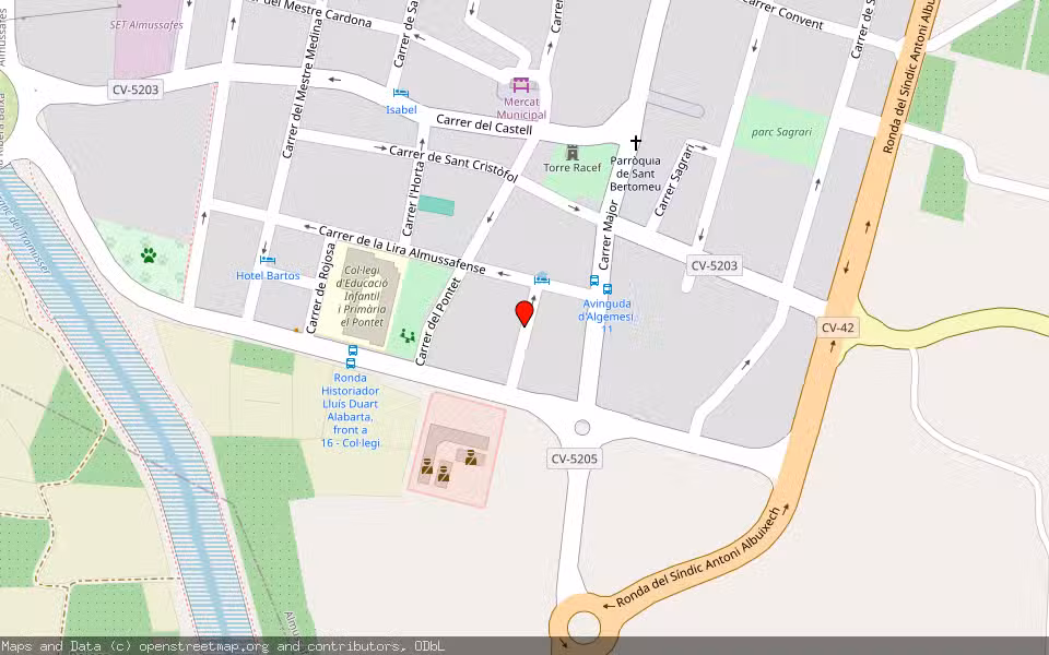 Mapa de Subasta Inmueble (Vivienda) en Almusafes, Valencia/València