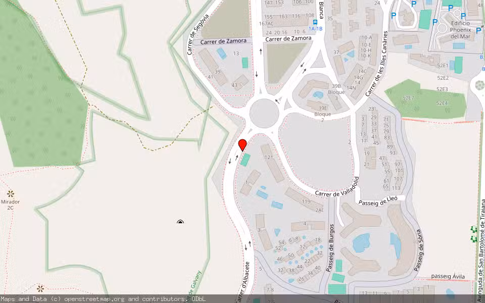 Mapa de Subasta Inmueble (Garaje) en Arenales Del Sol - Elche, Alicante/Alacant