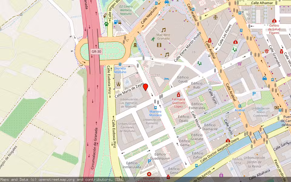 Mapa de Subasta Inmueble (Garaje) en Granada